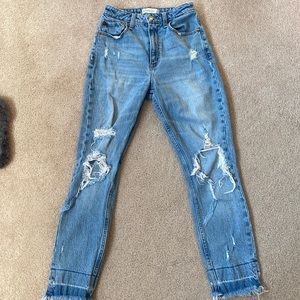 Abercrombie curve love high rise mom Jean